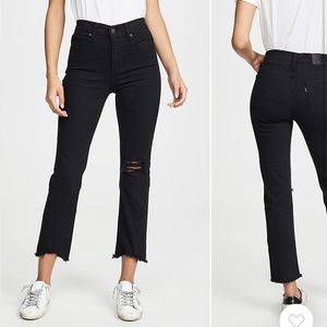 Levis 724 Straight Crop Jeans black in good condition